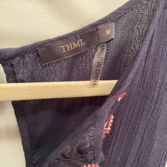 THML Sleeveless Embroidered Dress EUC - Picture 6 of 12